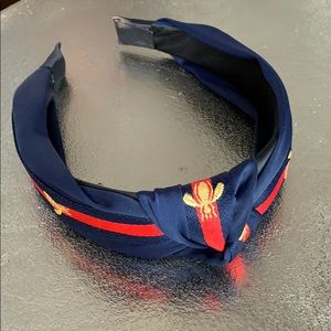 Navy Blue Top Knot Headband